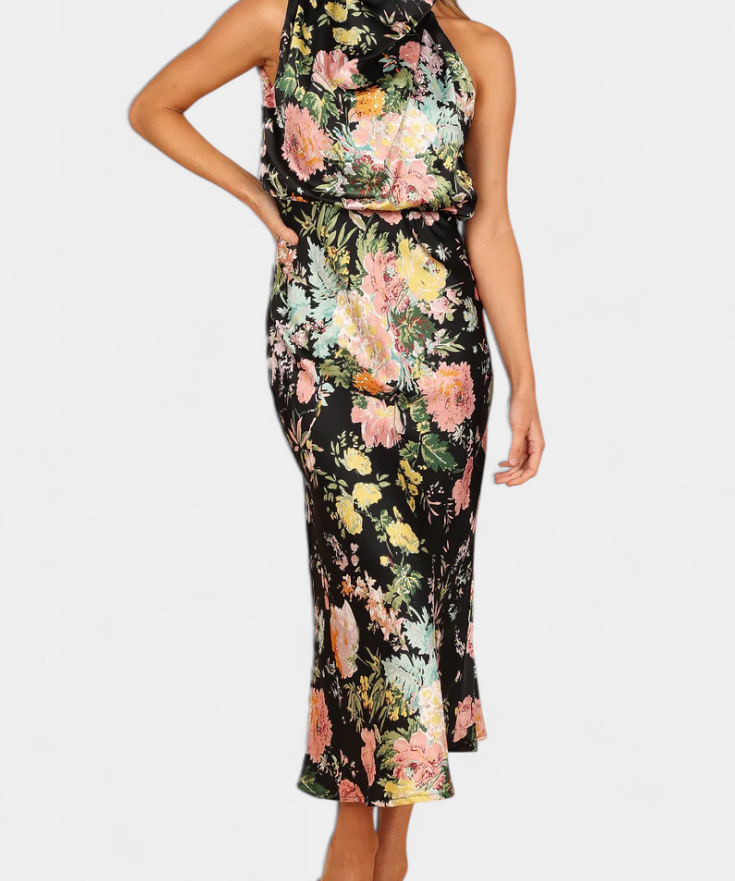 Robe Longue "Lisa" – Fleurs & Col Licou