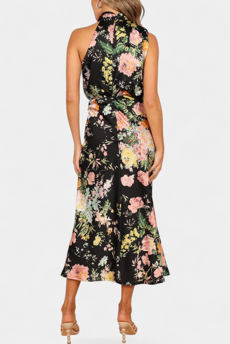 Robe Longue "Lisa" – Fleurs & Col Licou