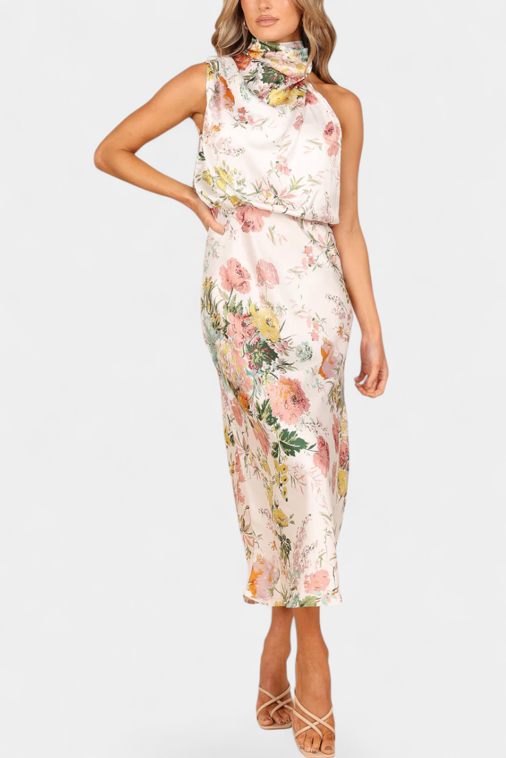 Robe Longue "Lisa" – Fleurs & Col Licou