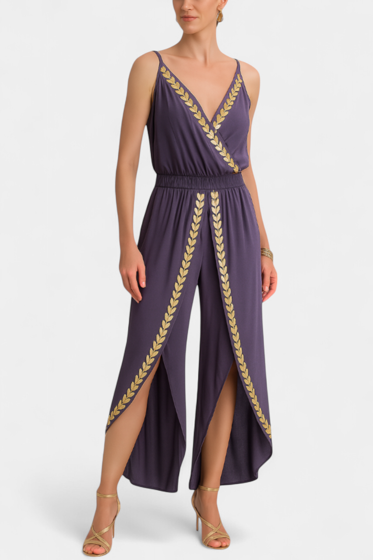 Combinaison "Theresa" – Lilas aux détails dorés