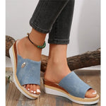 Ergonomische Sandalen "Thea" – Denimlook