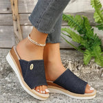 Ergonomische Sandalen "Thea" – Denimlook