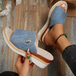 Ergonomische Sandalen "Thea" – Denimlook