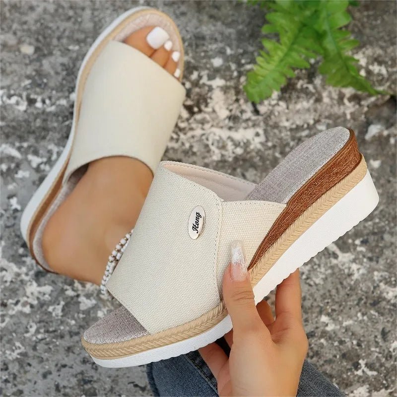 Ergonomische Sandalen "Thea" – Denimlook