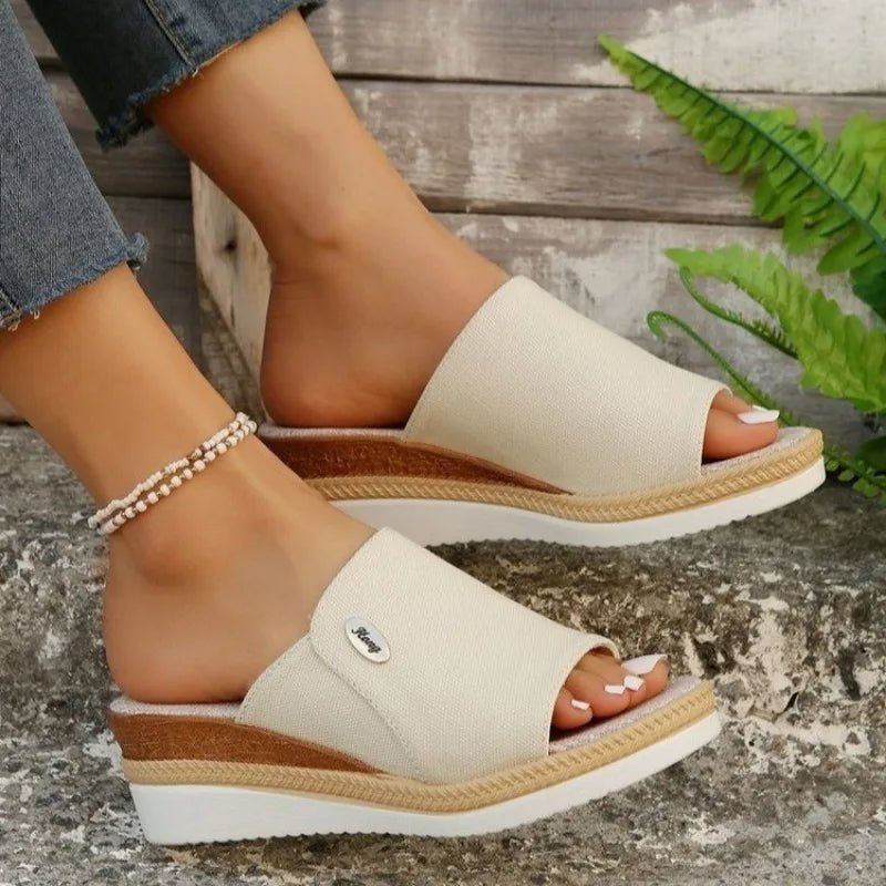 Ergonomische Sandalen "Thea" – Denimlook