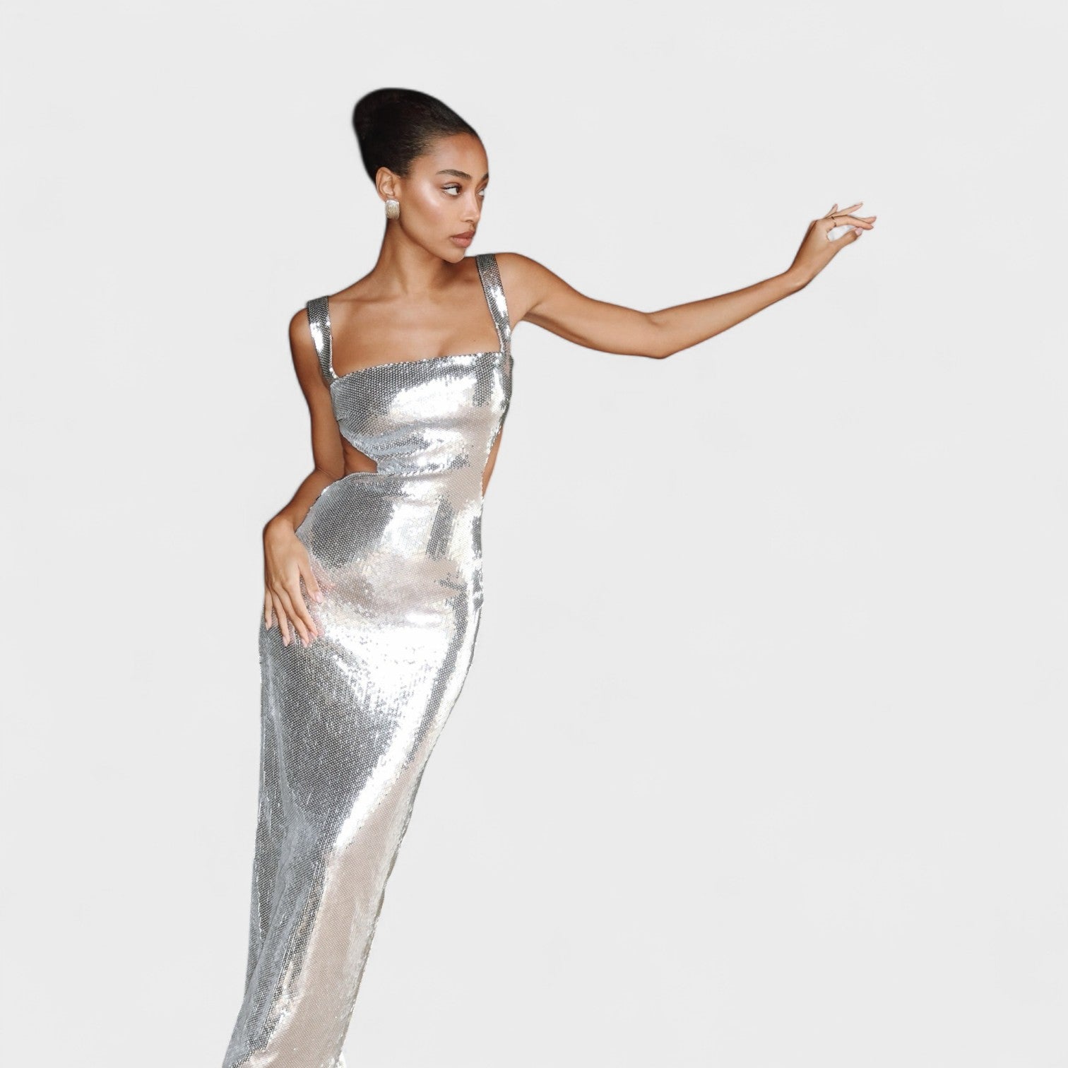 Pailletten Avondkleed "Sparkle Silver" – Zilver