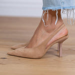 Slingback Pumps "Marlena" – Nude met Fijne Hak