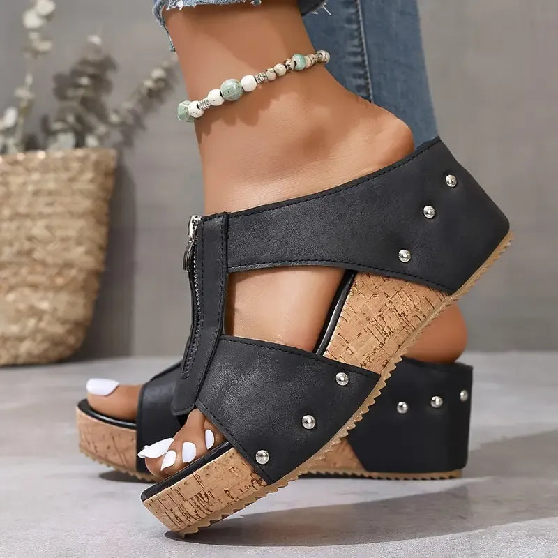 Sleehaksandalen "Valerie" – Met Rits