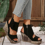 Sleehaksandalen "Carolin" – Boho met Kwastjes