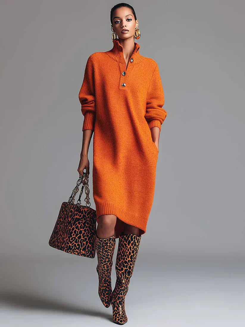 Robe en Maille "Hanna" – Chaude & Élégante