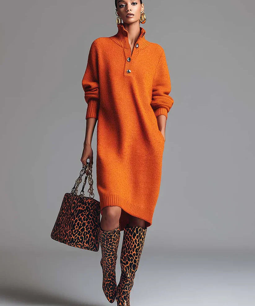 Robe en Maille "Hanna" – Chaude & Élégante