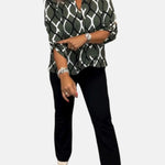 Blouse "Gisela" – Lange Mouwen & Grafische Print