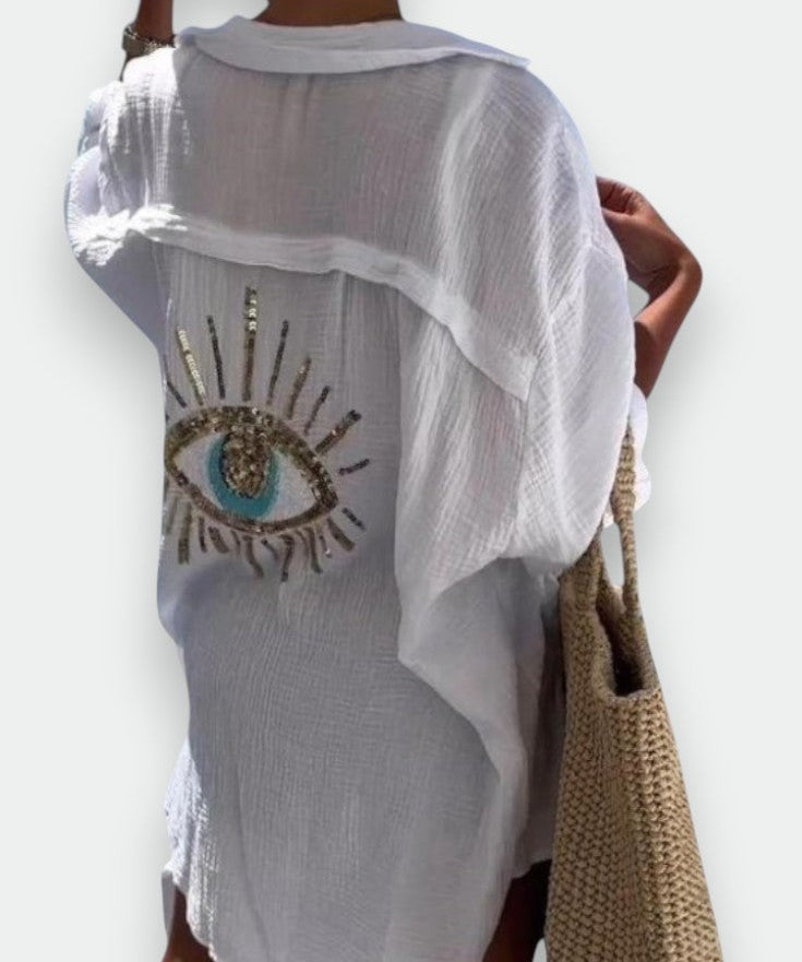 Chemise Brodée "MiraGuard" – Œil Protecteur