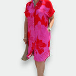 Bloemenkleed "Margarethe" – Roze & Groen