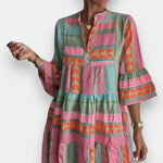Robe Évasée Bohème "Juliane" – À Volants