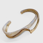 Bracelet – Opale blanche, finition dorée