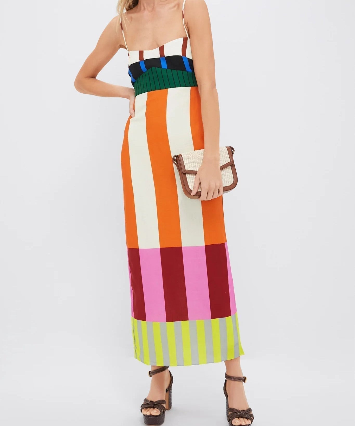 Robe Longue "Josefine" – Rayures Colorées