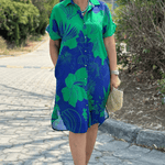Bloemenkleed "Margarethe" – Roze & Groen