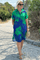 Robe Fleurie "Margarethe" – Rose & Vert