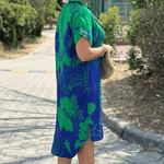 Bloemenkleed "Margarethe" – Roze & Groen